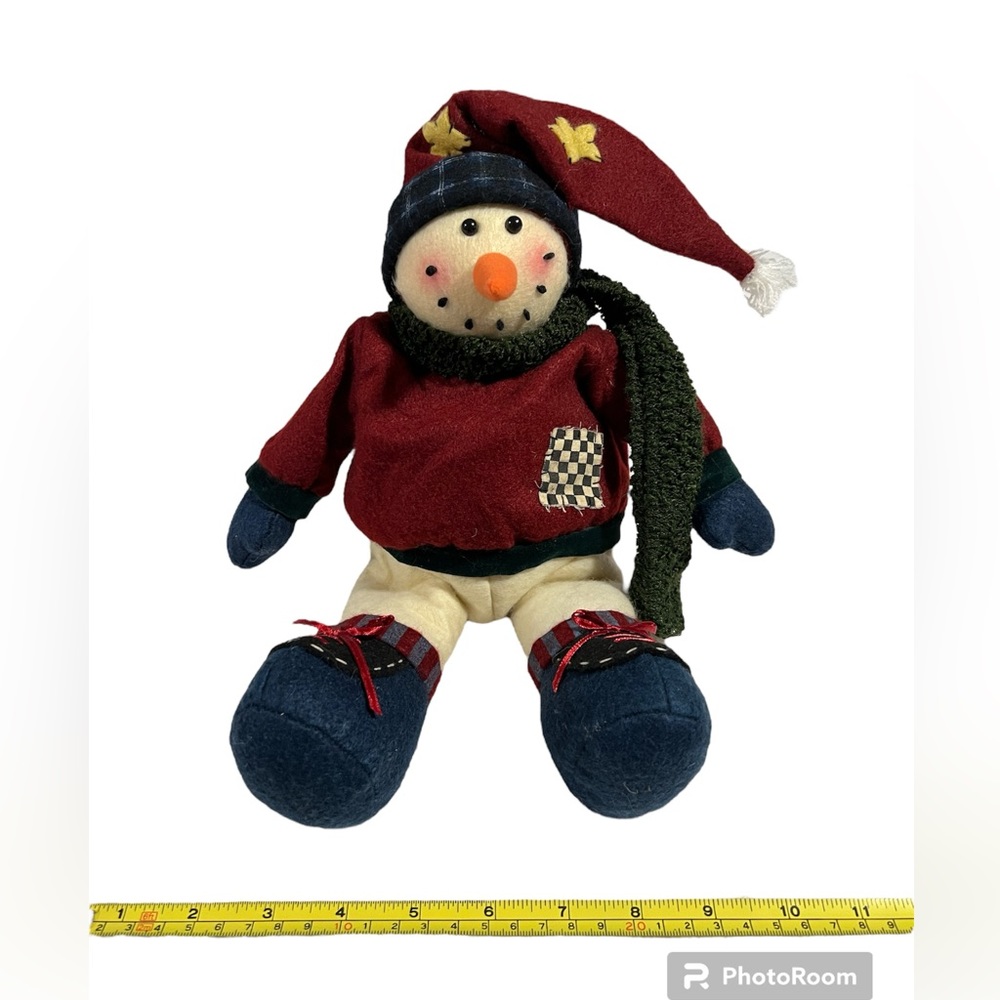 Weighted plush winter Christmas snowman - Picture 10 of 10